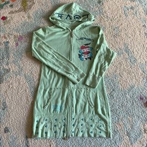 EdHardy True Love Rhinestone / Zip-up Sweater